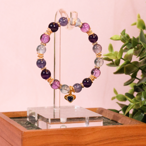 Intention 8mm Birth Flower - February (Violet) Bracelet