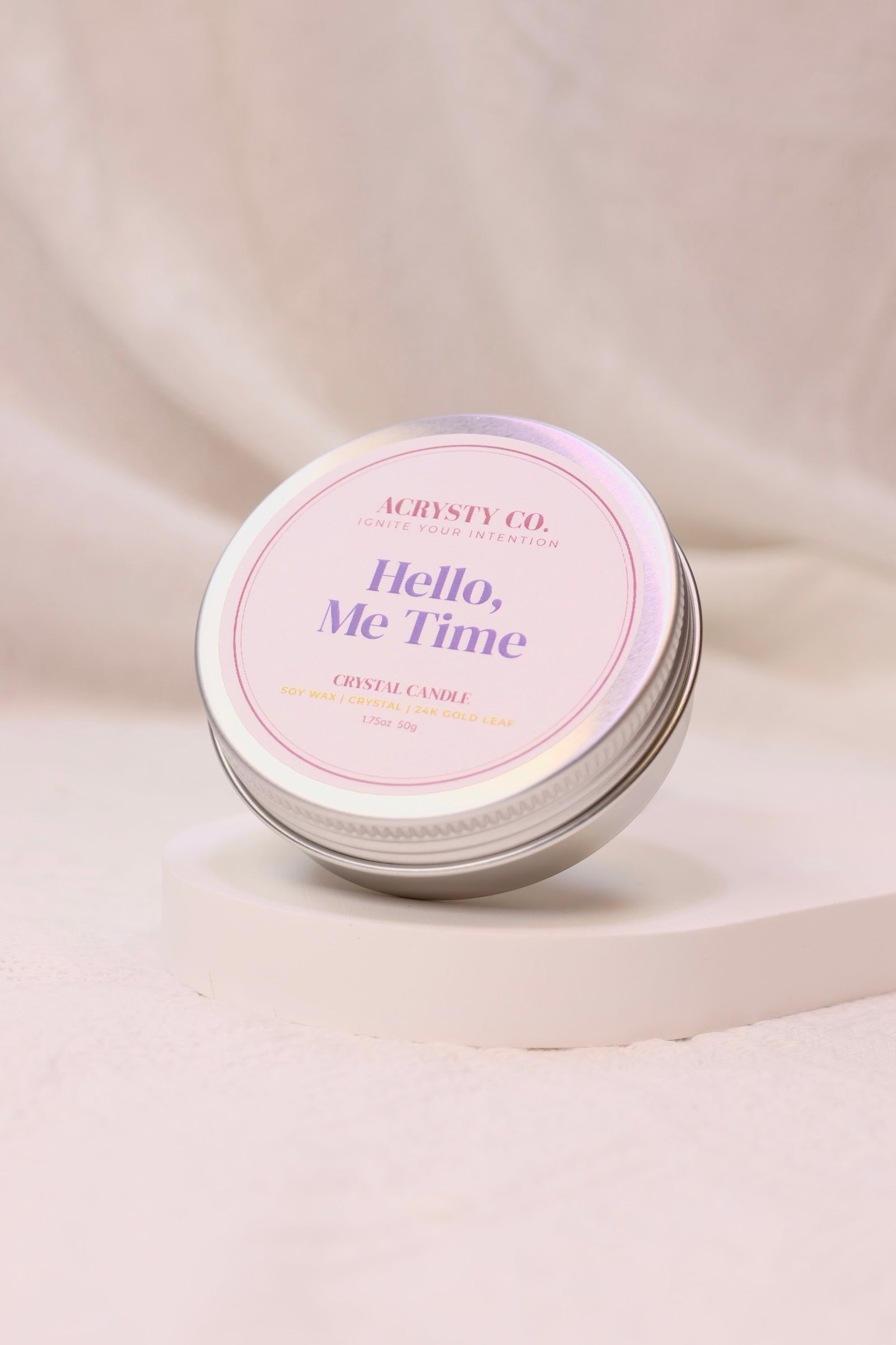 Crystal Intention Candle - Hello, Me Time! (50g)