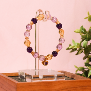 Intention 8mm Birth Flower - September (Aster) Bracelet