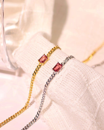 Acrysty Co.-Birthstone October - Tourmaline Bracelet-Acrysty Co.