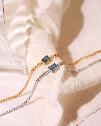 Acrysty Co.-Birthstone December - London Blue Topaz Bracelet-Acrysty Co.