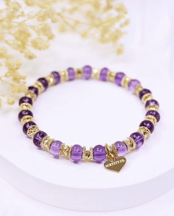 [ACD] Amethyst Abacus Bracelet