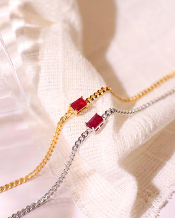 Acrysty Co.-Birthstone July - Ruby Bracelet-Acrysty Co.