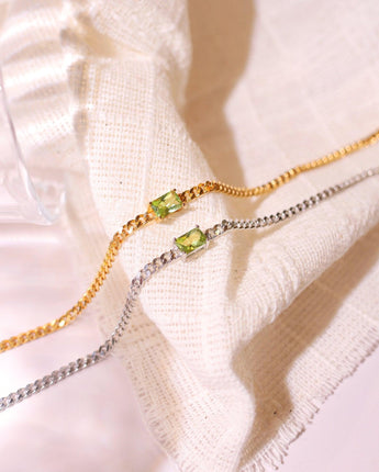 Acrysty Co.-Birthstone August - Peridot Bracelet-Acrysty Co.