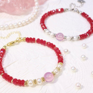 Pearls & Gems - Bxrbie Ruby Bracelet