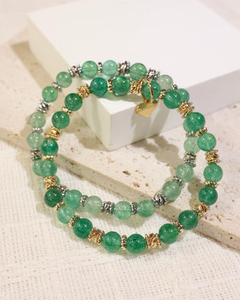 [ACD] Green Strawberry Quartz Bracelet