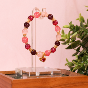 Intention 8mm Birth Flower - January (Carnation) Bracelet