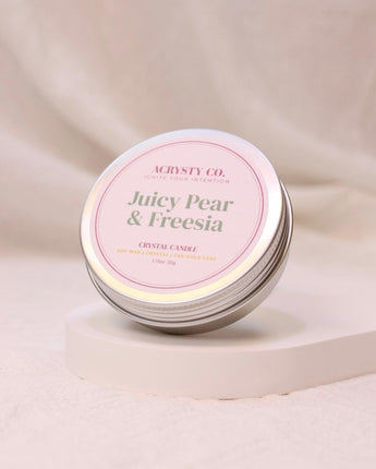 Crystal Intention Candle - Juicy Pear & Freesia (50g)