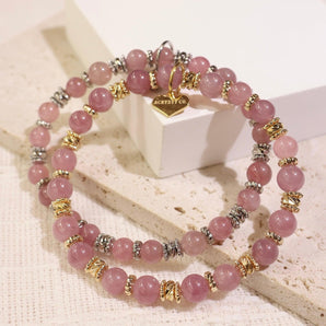 [ACD] Lavender Rose Quartz Bracelet