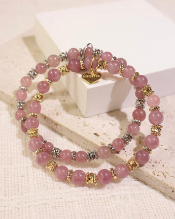 [ACD] Lavender Rose Quartz Bracelet