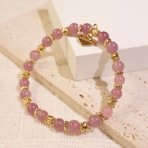 [ACD] Lavender Rose Quartz Bracelet