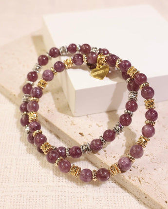 [ACD] Lepidolite with Mica Bracelet