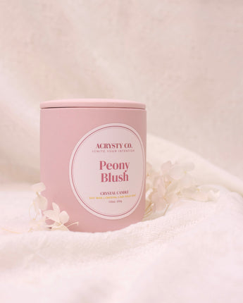 Crystal Intention Candle - Peony Blush (200g)