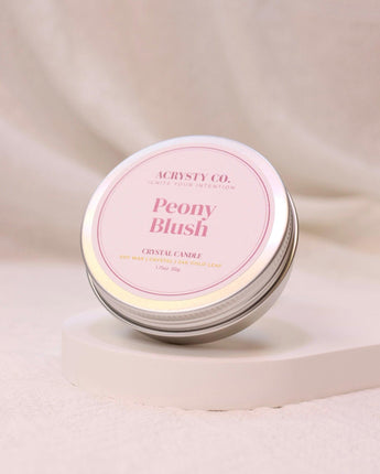 Crystal Intention Candle - Peony Blush (50g)