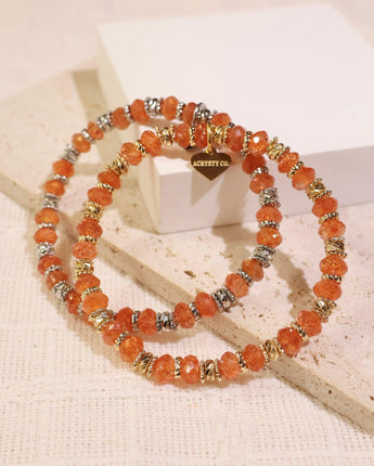[ACD] Premium Faceted Confetti Sunstone Bracelet