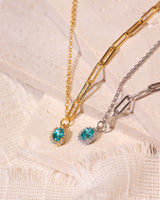 Xmas Exclusive - #4 Green Topaz Necklace - Acrysty Co.
